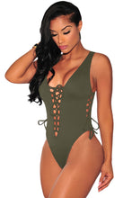 Black Lace Up Sexy Thong Bodysuit Clubwear Sleeveless  Bodycon Sexy Jumpsuit Romper Overalls For Wo SM6