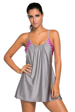 Striped  Beach Dress Wear  Sexy Plus Size Skater  Dress For Beachwear 41948 SM6