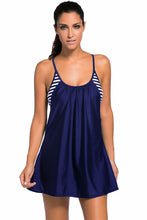 Striped  Beach Dress Wear  Sexy Plus Size Skater  Dress For Beachwear 41948 SM6