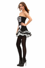 Hu Skeleton Skull Print Scary Sexy Halloween Costumes For Party Adult Strapless Tutu Dress Costumi Carnevale SM6
