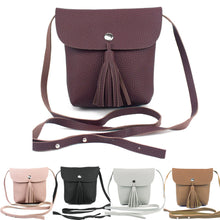 Korean Retro Women Shoulder Bag PU Leather Flap Tassel Bag Pink Stud Casual Mini Crossbody Bag Girl Phone Sling Bag SM6