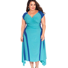 Larger Plus Size Women Sexy V Neck Bandage Body-con Long Maxi Casual Dress SM6
