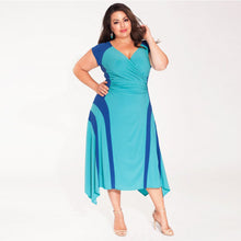 Larger Plus Size Women Sexy V Neck Bandage Body-con Long Maxi Casual Dress SM6