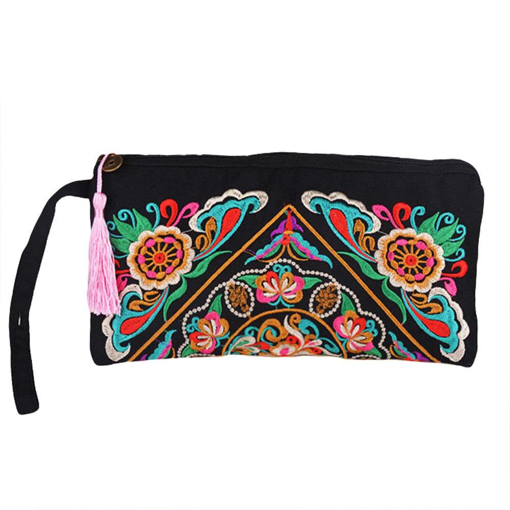 Luxury Handbags Women Bags Designer Embroidery Envelope Bag Vintage Tassel Evening Clutch Bag Purse Bolsa Feminina SM6