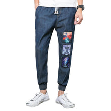 Men Printing Pencil Pants Trousers Men's Casual Slim Fit Plus Size Long Harem Pants Trousers Casual SM6