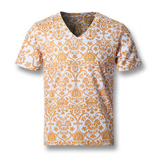 Men Short Sleeved T Shirts Men's Casual Slim Fit Large Size O Neck Floral T Shirts Camisa SM6