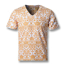 Men Short Sleeved T Shirts Men's Casual Slim Fit Large Size O Neck Floral T Shirts Camisa SM6