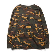 Men Camouflage Large Size T Shirts Camisa Masculina Tees Men's Casual Slim Fit Long Sleeved O Neck T Shirts SM6