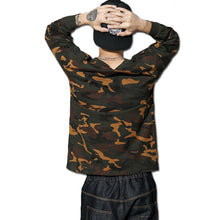 Men Camouflage Large Size T Shirts Camisa Masculina Tees Men's Casual Slim Fit Long Sleeved O Neck T Shirts SM6