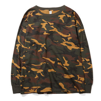 Men Camouflage Large Size T Shirts Camisa Masculina Tees Men's Casual Slim Fit Long Sleeved O Neck T Shirts SM6