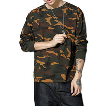 Men Camouflage Large Size T Shirts Camisa Masculina Tees Men's Casual Slim Fit Long Sleeved O Neck T Shirts SM6
