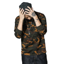 Men Camouflage Large Size T Shirts Camisa Masculina Tees Men's Casual Slim Fit Long Sleeved O Neck T Shirts SM6