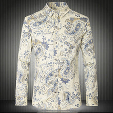 Men Casual Shirts Men's Slim Fit Large Size Long Sleeved Shirts Camisa Masculina Camisa Hombre Floral Shirts SM6