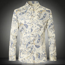 Men Casual Shirts Men's Slim Fit Large Size Long Sleeved Shirts Camisa Masculina Camisa Hombre Floral Shirts SM6
