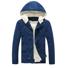 Men Coat Jacket Parkas Windbreaker Men's Casual Slim Fit Thickening Cotton Coat Plus Velvet Trench Coat Men SM6