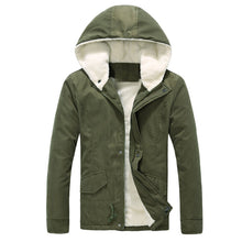Men Coat Jacket Parkas Windbreaker Men's Casual Slim Fit Thickening Cotton Coat Plus Velvet Trench Coat Men SM6