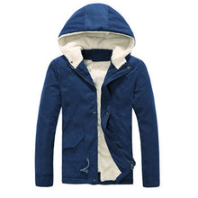 Men Coat Jacket Parkas Windbreaker Men's Casual Slim Fit Thickening Cotton Coat Plus Velvet Trench Coat Men SM6