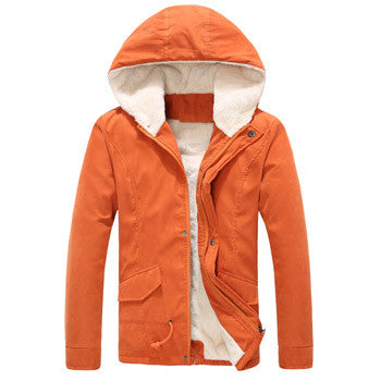Men Coat Jacket Parkas Windbreaker Men's Casual Slim Fit Thickening Cotton Coat Plus Velvet Trench Coat Men SM6