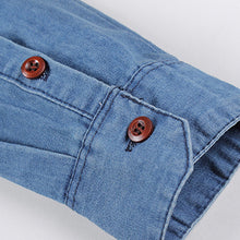 Men Cotton Shirts Men's Casual Slim Fit Long Sleeved Turn Down Collar Denim Jeans Shirts Camisa Masculina SM6