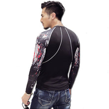 Men Funny T Shirts Tees Tops Camisa Masculina Men's Casual Slim Fit O Neck Long Sleeved T Shirts Men SM6