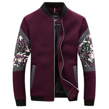 Men Floral Zipper Veste Homme Jakcets Jaqueta Masculina Men's Casual Slim Fit Large Size Jackets Outwear Men SM6