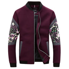 Men Floral Zipper Veste Homme Jakcets Jaqueta Masculina Men's Casual Slim Fit Large Size Jackets Outwear Men SM6