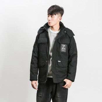 Men Jackets and Coats Jaqueta Masculina Men's Casual Slim Fit Padded Cotton Hooded Veste Homme Jackets SM6