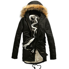 Men Parkas Jacket Coat Men's Casual Slim Fit Thickening Plus Velvet Down Parkas Jacket Cotton Coat Outwear SM6