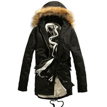 Men Parkas Jacket Coat Men's Casual Slim Fit Thickening Plus Velvet Down Parkas Jacket Cotton Coat Outwear SM6