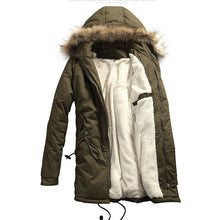 Men Parkas Jacket Coat Men's Casual Slim Fit Thickening Plus Velvet Down Parkas Jacket Cotton Coat Outwear SM6