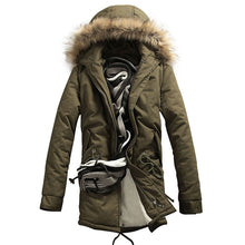 Men Parkas Jacket Coat Men's Casual Slim Fit Thickening Plus Velvet Down Parkas Jacket Cotton Coat Outwear SM6
