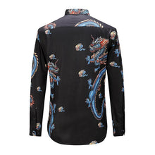 Men Printing Shirts Hombre Camisa Masculina Men's Casual Slim Fit Long Sleeved Turn Down Collar Large Size Shirts SM6