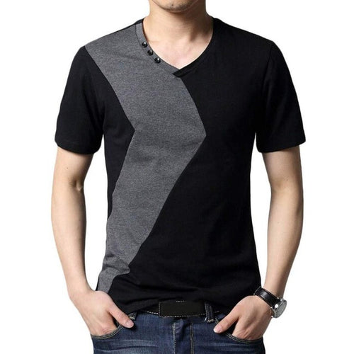 2016 Men Shirt Short Sleeve Slim Fit Casual Tee Tops Cotton Blend Vestido Listrado #3546 SM6