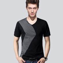 2016 Men Shirt Short Sleeve Slim Fit Casual Tee Tops Cotton Blend Vestido Listrado #3546 SM6