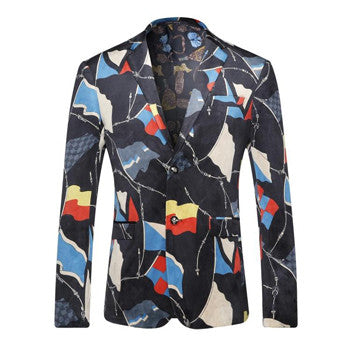 Men Single Breasted SM6azers Dress Suits Jaqueta Masculina Men's Casual Slim Fit Long Sleeved SM6azer Terno Masculino SM6