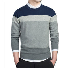 Men Stripped Sweaters and Pullovers Men's Casual Slim Fit Long Sleeved O Neck Knitted Sweaters Pullovers Hombre Men SM6