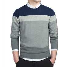 Men Stripped Sweaters and Pullovers Men's Casual Slim Fit Long Sleeved O Neck Knitted Sweaters Pullovers Hombre Men SM6