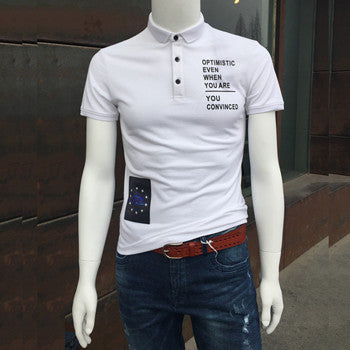 Men Turn Down Collar Polo Shirts Men's Casual Slim Fit Large Size Short Sleeved Polo Shirts Outwear Hombre SM6