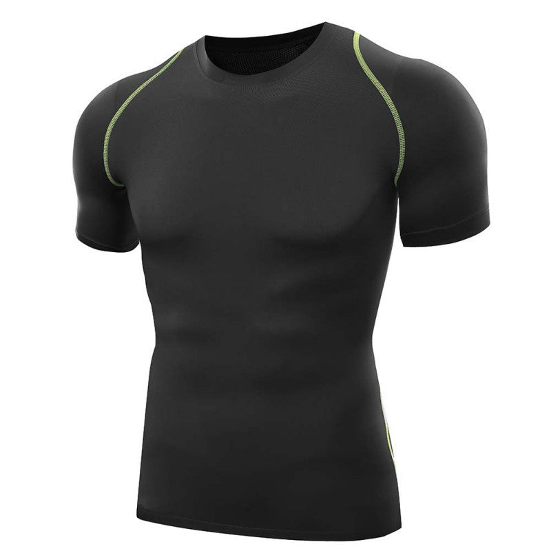 Men T Shirts Tops Tights Fitness Base Layer Tops Short Sleeve O-Neck Compression T Shirts S-XXL SM6