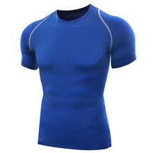 Men T Shirts Tops Tights Fitness Base Layer Tops Short Sleeve O-Neck Compression T Shirts S-XXL SM6
