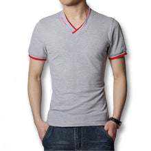 Men Tshirts Cotton Plus Size Men T shirt V Neck Mens Slim Fit T-shirts Luxury Printed Men's White Tops Homens Camiseta SM6