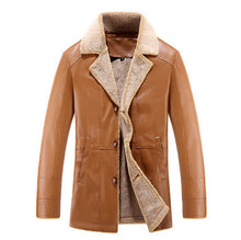 Men Fleece Leather PU Cotton Jackets Coats Jaqueta Masculina Men's Casual Slim Fit Veste Homme Padded Jacket SM6