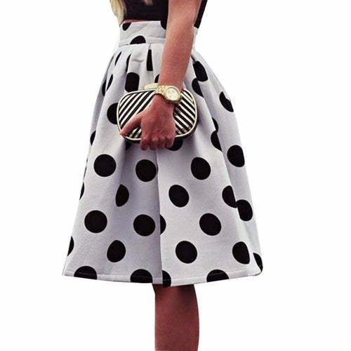 2016 New Arrival Hot Sell High Qulity Women Girl Fashion Bodycon Polka Dot Umbrella Skirt Retro Puff Skirts#2511 SM6