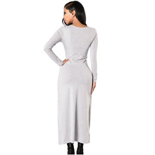 Dress For Slim Long Sleeve Maxi Dress Pencil Casual Short Front Long Back Dress SM6