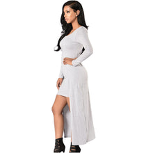 Dress For Slim Long Sleeve Maxi Dress Pencil Casual Short Front Long Back Dress SM6
