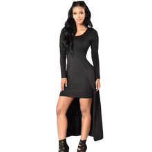 Dress For Slim Long Sleeve Maxi Dress Pencil Casual Short Front Long Back Dress SM6