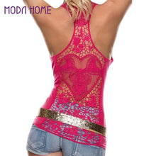 Women's Tank Top Sleeveless Vest Racerback Solid Casual Women Tops Crochet Hollow Out Blusas SM6
