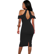s Backless Evening Off Shoulder Party Dresses Short Club Sexy Bodycon Dress Elegant Black Midi Dress SM6