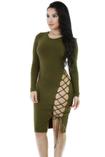 s Black Midi Dress Bodycon Long Sleeve Sexy Dress Club Wear Bandage Hollow Out Party Night Club Dress SM6