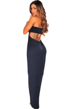 s Off Shoulder Casual  Maxi Dress Elegant Long Dress For Party Nary Blue Cute Long Beach Tunic Dress SM6